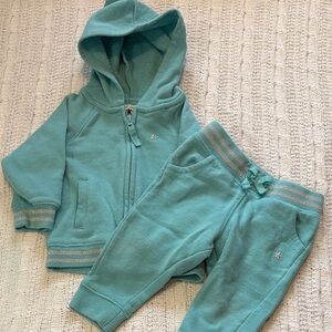 9-Months OshKosh B'gosh Aqua Sweatpants & Hoodie Set